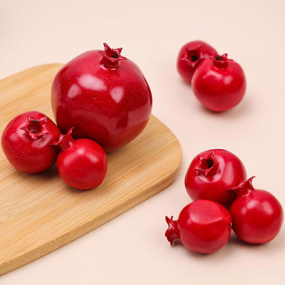 15 PCS Artificial Pomegranate Decoration Fake Fruit Model Realistic Lifelike Vegetable Display for New Year Garden Restaurant