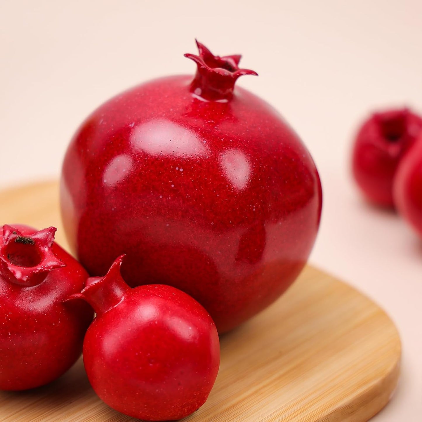 15 PCS Artificial Pomegranate Decoration Fake Fruit Model Realistic Lifelike Vegetable Display for New Year Garden Restaurant