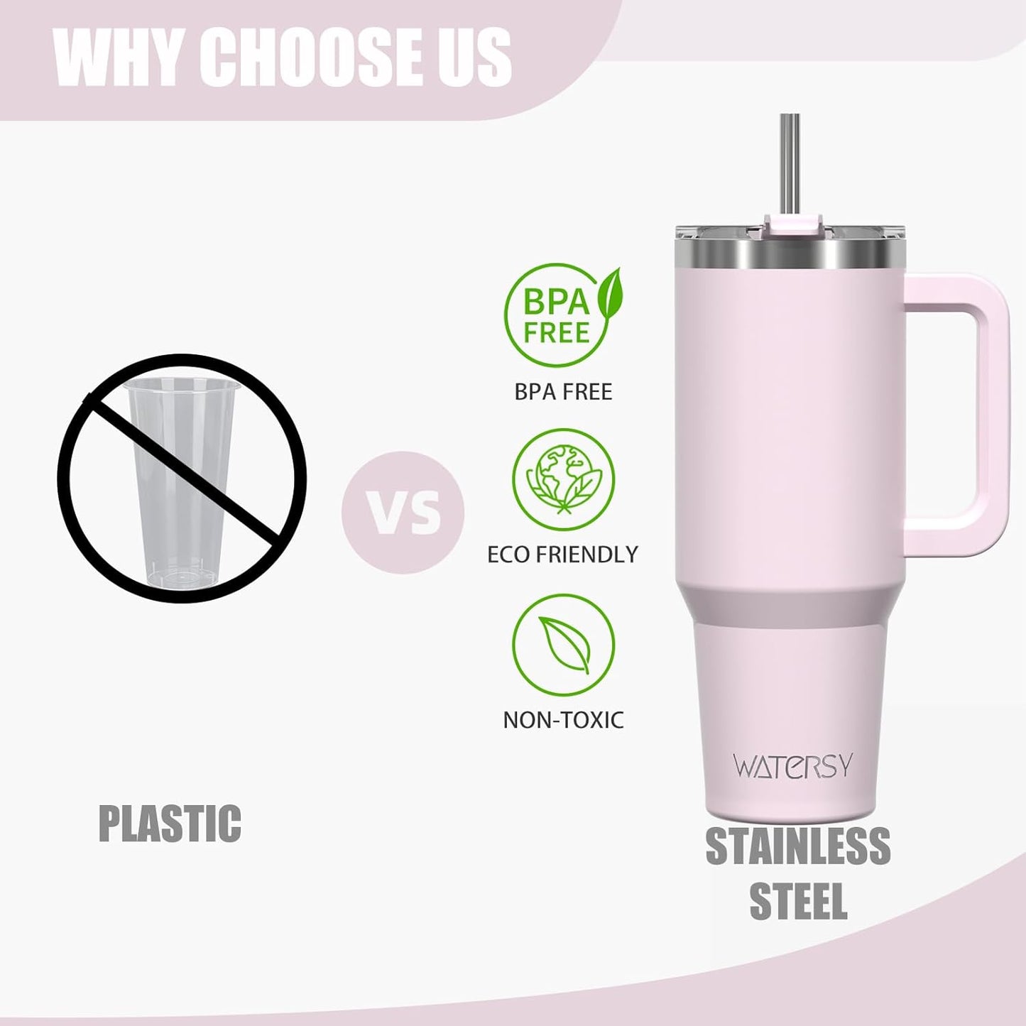 40 oz Shiny Tumbler with Handle and Straw,Stainless Steel Tumbler with Lid and Straw,Insulated Travel Mug(Cold for 34 Hours),Water Bottle for Iced Tea,Coffee (Yellow)