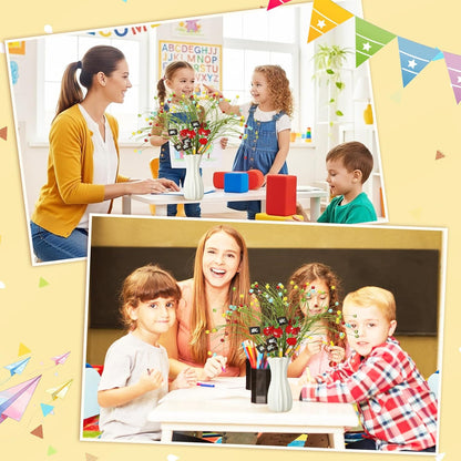 12pcs Back to School Party Centerpiece Sticks 15 Inch Metal Glitter First Day of School Floral Tree Picks Apple Blackboard Pencil Decorations for Classroom Themed Party Decorations