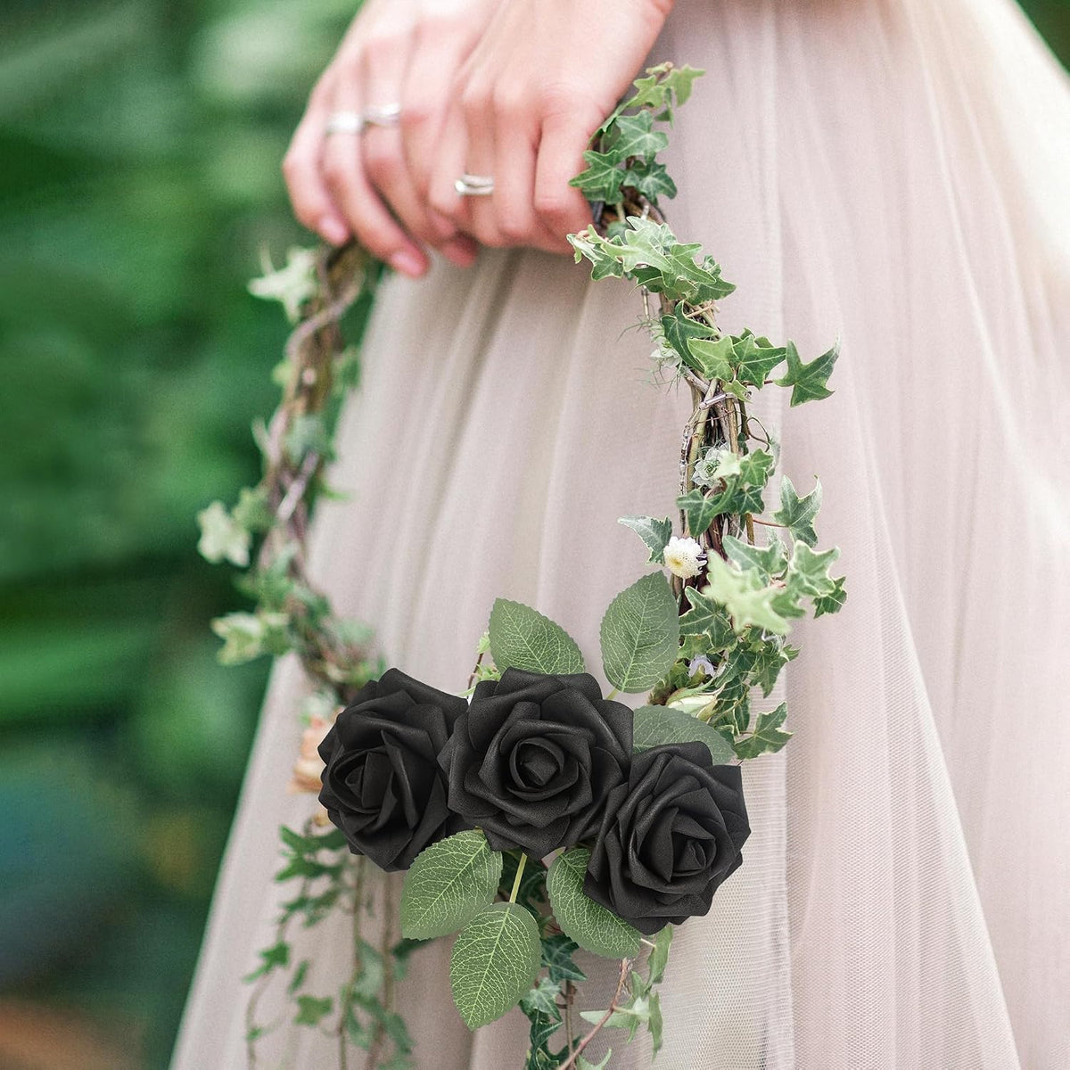 50Pcs Rose Artificial Flowers, lavender Fake Roses for Decorations, Light Purple Foam Fake Flowers with Stems DIY Wedding Bouquet Bridal Shower Centerpieces Floral Arrangement Party Home Decor