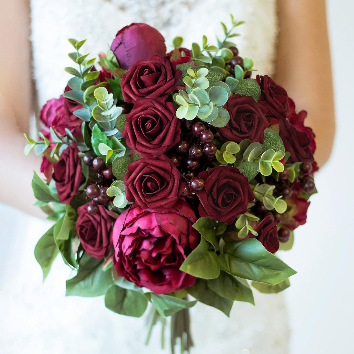50Pcs Rose Artificial Flowers, lavender Fake Roses for Decorations, Light Purple Foam Fake Flowers with Stems DIY Wedding Bouquet Bridal Shower Centerpieces Floral Arrangement Party Home Decor