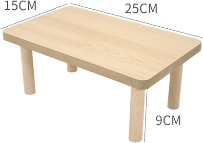 Hamster Play Wooden Platform, Gerbil Cage Waterproof Wood Stand