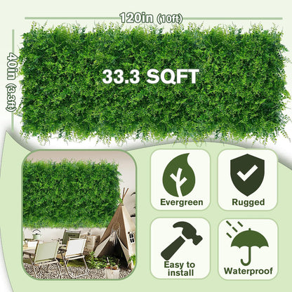 60"x128" (53.5 Sqft), Artificial Ivy Vine Privacy Fence Screen Roll