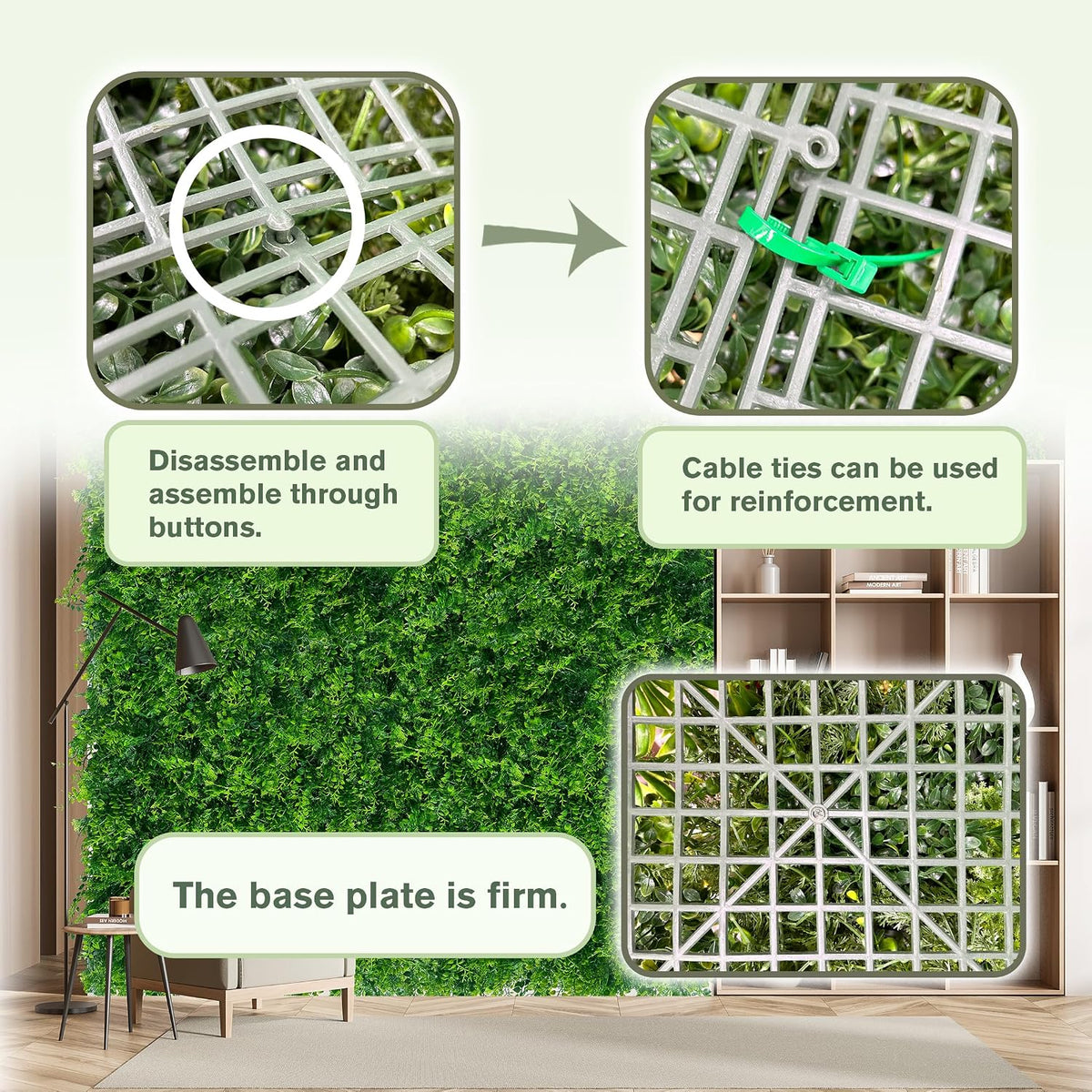 60"x128" (53.5 Sqft), Artificial Ivy Vine Privacy Fence Screen Roll