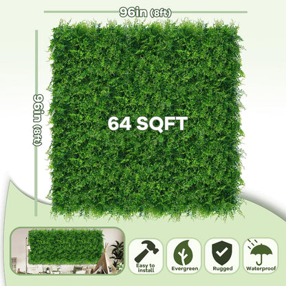 60"x128" (53.5 Sqft), Artificial Ivy Vine Privacy Fence Screen Roll