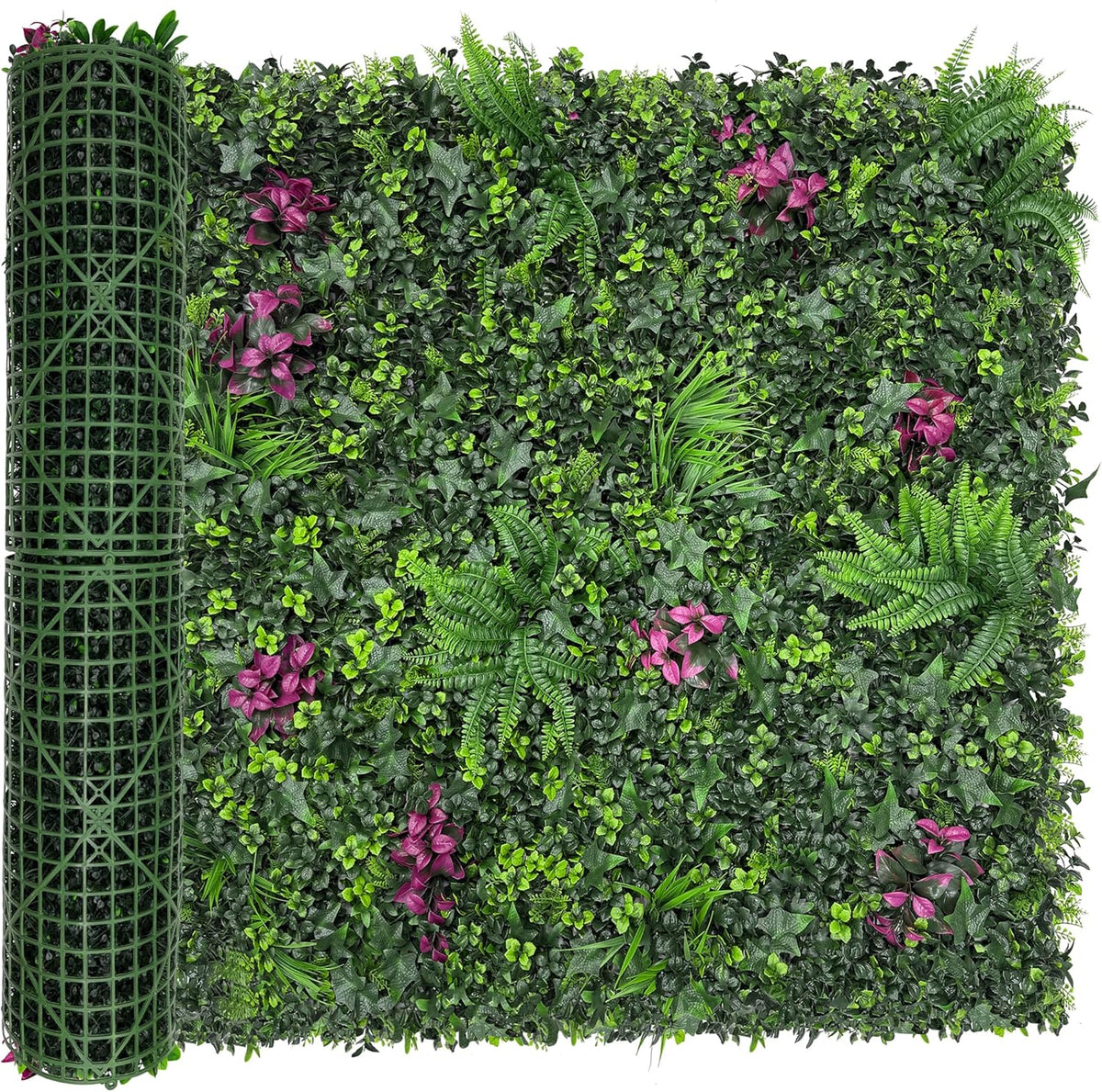 60"x128" (53.5 Sqft), Artificial Ivy Vine Privacy Fence Screen Roll