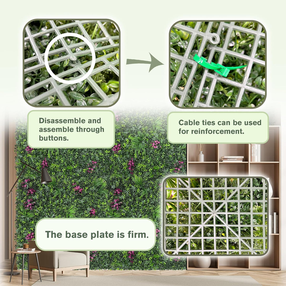 60"x128" (53.5 Sqft), Artificial Ivy Vine Privacy Fence Screen Roll