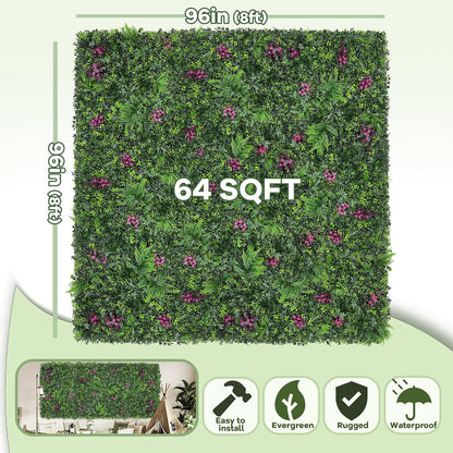 60"x128" (53.5 Sqft), Artificial Ivy Vine Privacy Fence Screen Roll