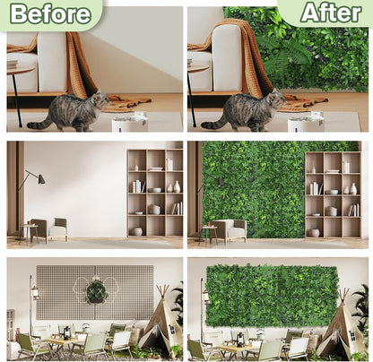 60"x128" (53.5 Sqft), Artificial Ivy Vine Privacy Fence Screen Roll