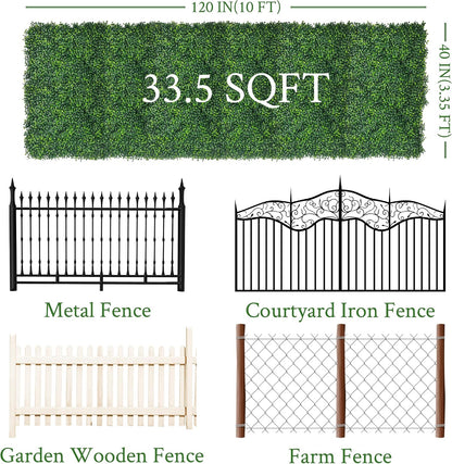 60"x128" (53.5 Sqft), Artificial Ivy Vine Privacy Fence Screen Roll