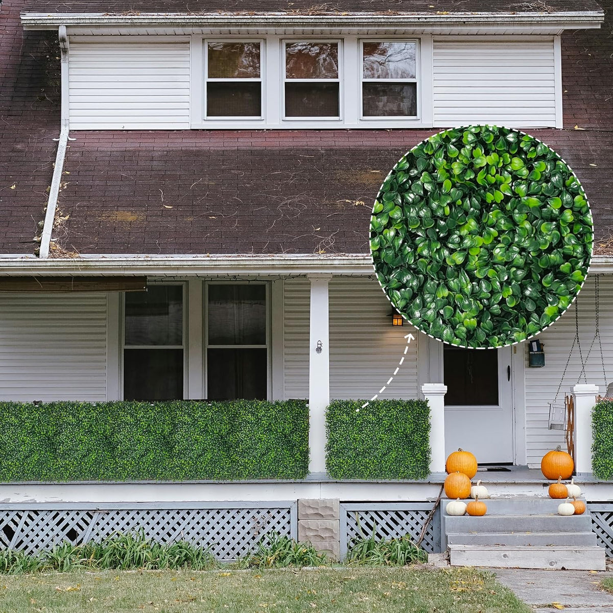 60"x128" (53.5 Sqft), Artificial Ivy Vine Privacy Fence Screen Roll
