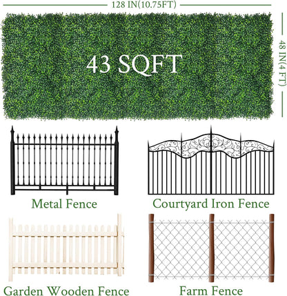 60"x128" (53.5 Sqft), Artificial Ivy Vine Privacy Fence Screen Roll