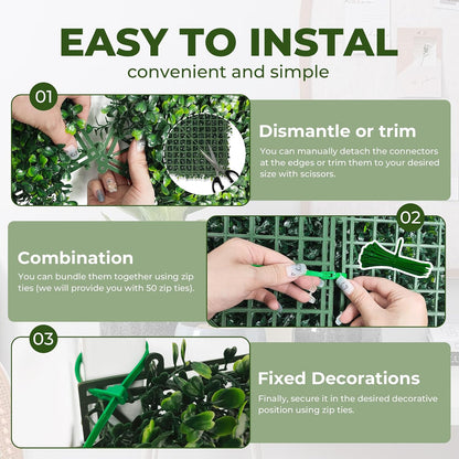 60"x128" (53.5 Sqft), Artificial Ivy Vine Privacy Fence Screen Roll