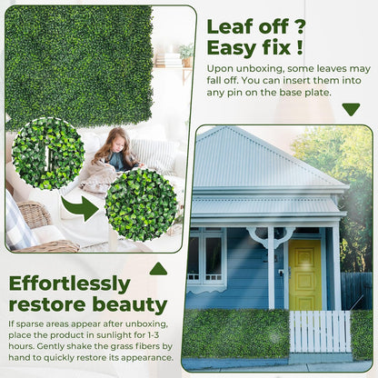 60"x128" (53.5 Sqft), Artificial Ivy Vine Privacy Fence Screen Roll