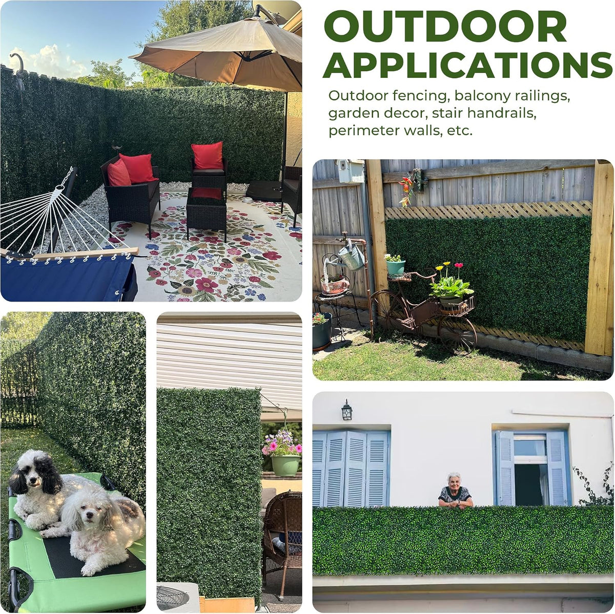 60"x128" (53.5 Sqft), Artificial Ivy Vine Privacy Fence Screen Roll