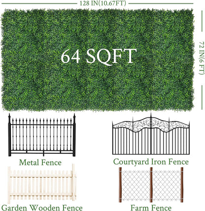 60"x128" (53.5 Sqft), Artificial Ivy Vine Privacy Fence Screen Roll