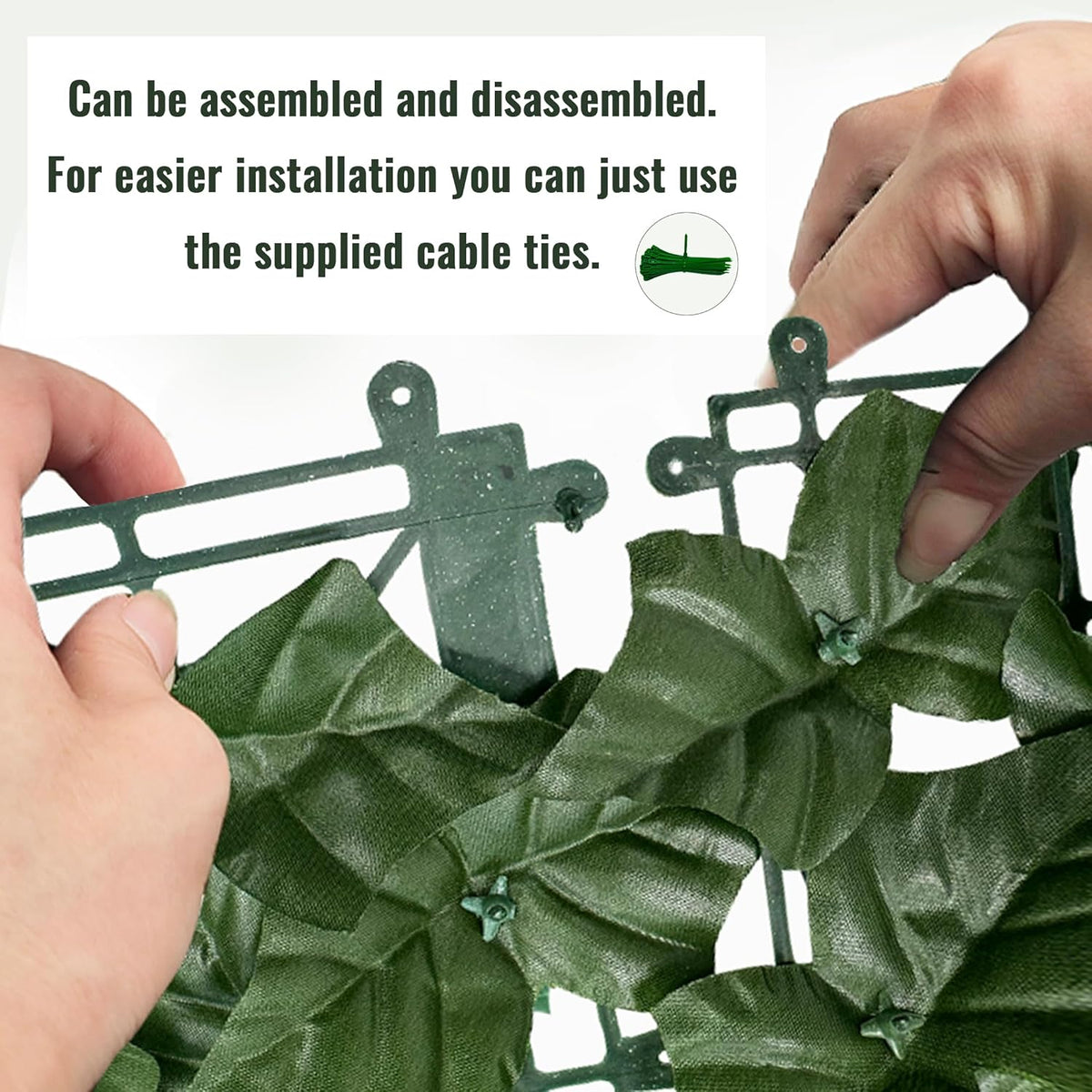 60"x128" (53.5 Sqft), Artificial Ivy Vine Privacy Fence Screen Roll