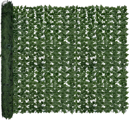 60"x128" (53.5 Sqft), Artificial Ivy Vine Privacy Fence Screen Roll