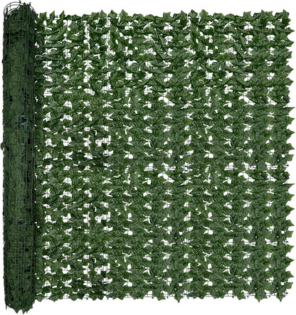 60"x128" (53.5 Sqft), Artificial Ivy Vine Privacy Fence Screen Roll