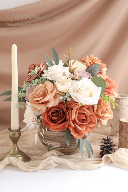 Lavender Violet Lilac Artificial Flowers Fake Roses Peonies Dahlias Greenery Combo Box Set for DIY Purple Wedding Bouquets Bridal Shower Centerpieces Floral Arrangements Party Table Decoration
