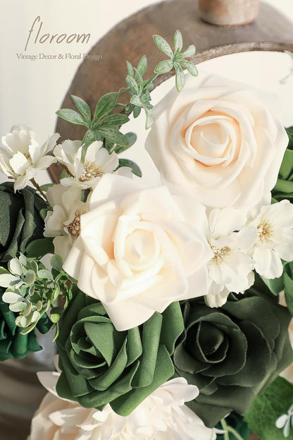 Lavender Violet Lilac Artificial Flowers Fake Roses Peonies Dahlias Greenery Combo Box Set for DIY Purple Wedding Bouquets Bridal Shower Centerpieces Floral Arrangements Party Table Decoration