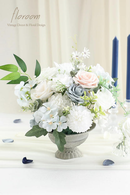 Lavender Violet Lilac Artificial Flowers Fake Roses Peonies Dahlias Greenery Combo Box Set for DIY Purple Wedding Bouquets Bridal Shower Centerpieces Floral Arrangements Party Table Decoration