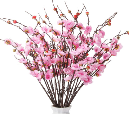 20pcs Red Cherry Blossom Branches 22" Cherry Blossom Decor