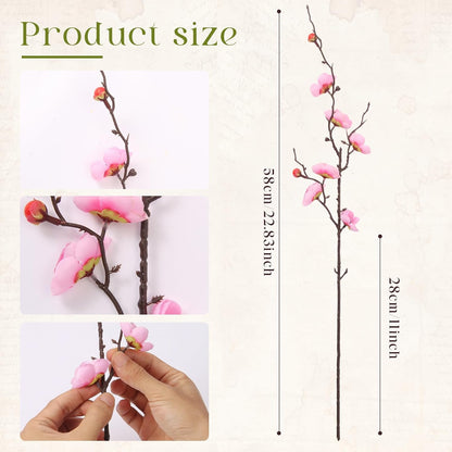 20pcs Red Cherry Blossom Branches 22" Cherry Blossom Decor