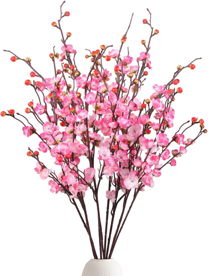 20pcs Red Cherry Blossom Branches 22" Cherry Blossom Decor