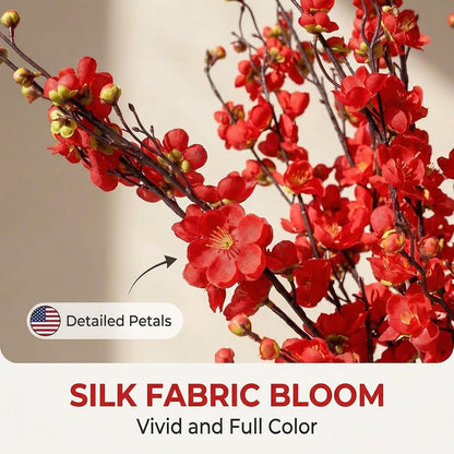 20pcs Red Cherry Blossom Branches 22" Cherry Blossom Decor
