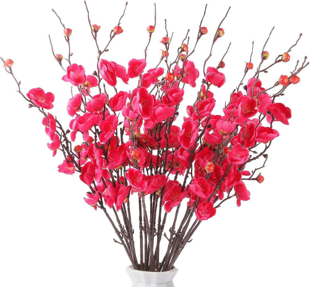 20pcs Red Cherry Blossom Branches 22" Cherry Blossom Decor