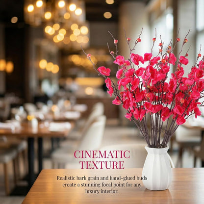 20pcs Red Cherry Blossom Branches 22" Cherry Blossom Decor