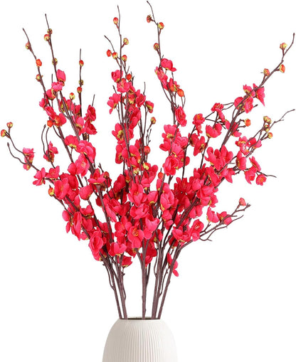 20pcs Red Cherry Blossom Branches 22" Cherry Blossom Decor