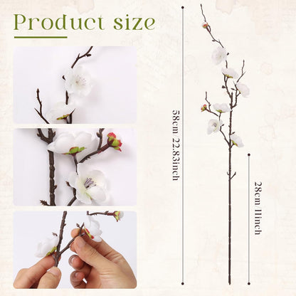 20pcs Red Cherry Blossom Branches 22" Cherry Blossom Decor