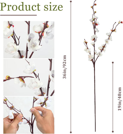 20pcs Red Cherry Blossom Branches 22" Cherry Blossom Decor