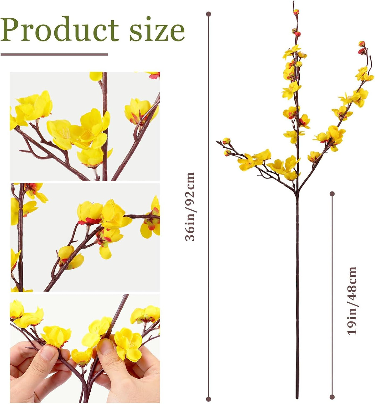 20pcs Red Cherry Blossom Branches 22" Cherry Blossom Decor