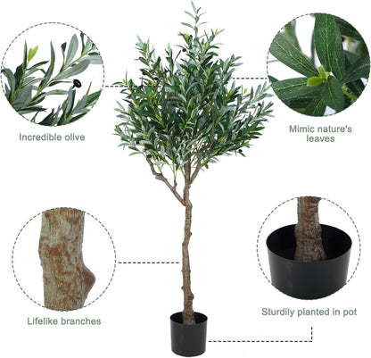 Small Fake Plant Potted - Faux Plant Indoor Plant Artificial Potted Plant Decor for Home and Office (Rosemary Green)