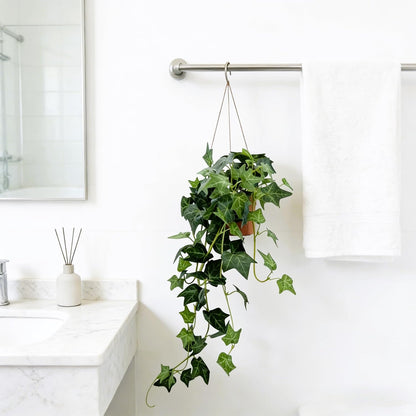 31.5" Artificial English Ivy Plant in Pot - Fake Silk Ivy Greenery for Home Decor, Tabletop, Office, Shelf, Balcony or Bathroom (1 Pack)