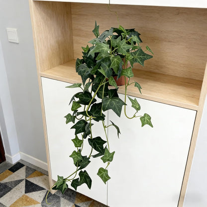 31.5" Artificial English Ivy Plant in Pot - Fake Silk Ivy Greenery for Home Decor, Tabletop, Office, Shelf, Balcony or Bathroom (1 Pack)