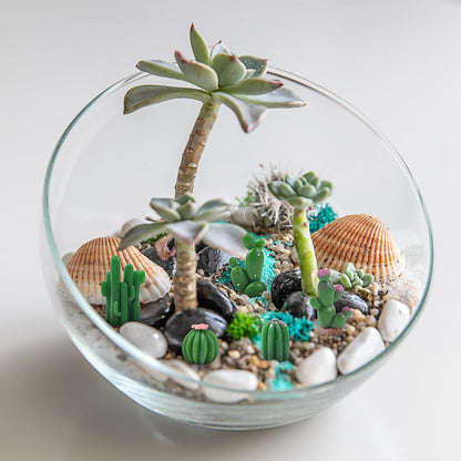 36PCS Miniature Cactus Figurines Mini Artificial Cactus Resin Succulent Plant for Fairy Garden DIY Garden Plant Pot