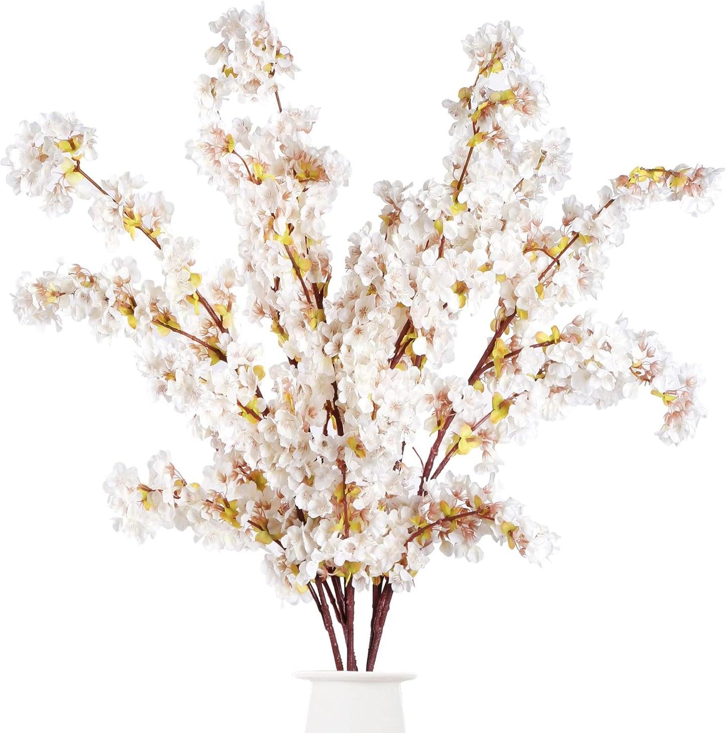 Cherry Flower Branches Plum Blossom Artificial Flowers Branches 39 Inch Branches Flowers Tree Stems for Home Wedding Party Decor (3 Pcs, Pink)