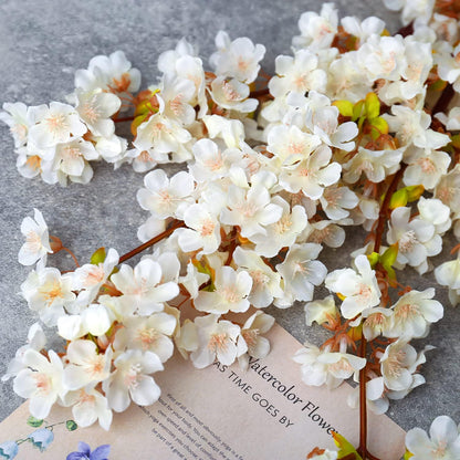 Cherry Flower Branches Plum Blossom Artificial Flowers Branches 39 Inch Branches Flowers Tree Stems for Home Wedding Party Decor (3 Pcs, Pink)
