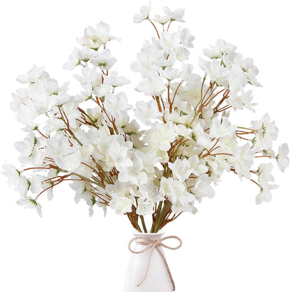 Cherry Flower Branches Plum Blossom Artificial Flowers Branches 39 Inch Branches Flowers Tree Stems for Home Wedding Party Decor (3 Pcs, Pink)