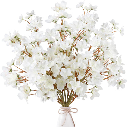 Cherry Flower Branches Plum Blossom Artificial Flowers Branches 39 Inch Branches Flowers Tree Stems for Home Wedding Party Decor (3 Pcs, Pink)