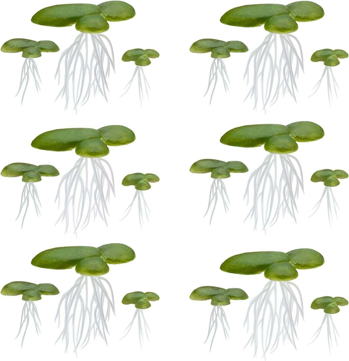 WishLotus 1Pack Artificial Floating Duckweed, Plastic Aquarium Floating Plants Mini Fake Duckweed, Plastic Aquarium Floating Plants for Fish Tank Aquariums Decor (3 Size) (3 Size)