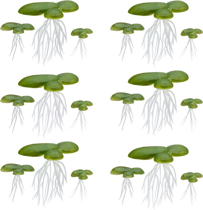 WishLotus 1Pack Artificial Floating Duckweed, Plastic Aquarium Floating Plants Mini Fake Duckweed, Plastic Aquarium Floating Plants for Fish Tank Aquariums Decor (3 Size) (3 Size)