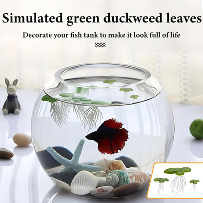 WishLotus 1Pack Artificial Floating Duckweed, Plastic Aquarium Floating Plants Mini Fake Duckweed, Plastic Aquarium Floating Plants for Fish Tank Aquariums Decor (3 Size) (3 Size)