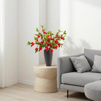 Artificial Pomegranate Fruit Flowers, 3pcs, 37 inch | Lifelike Handmade, Suitable for Home, Office, Festival, Flower Decoration