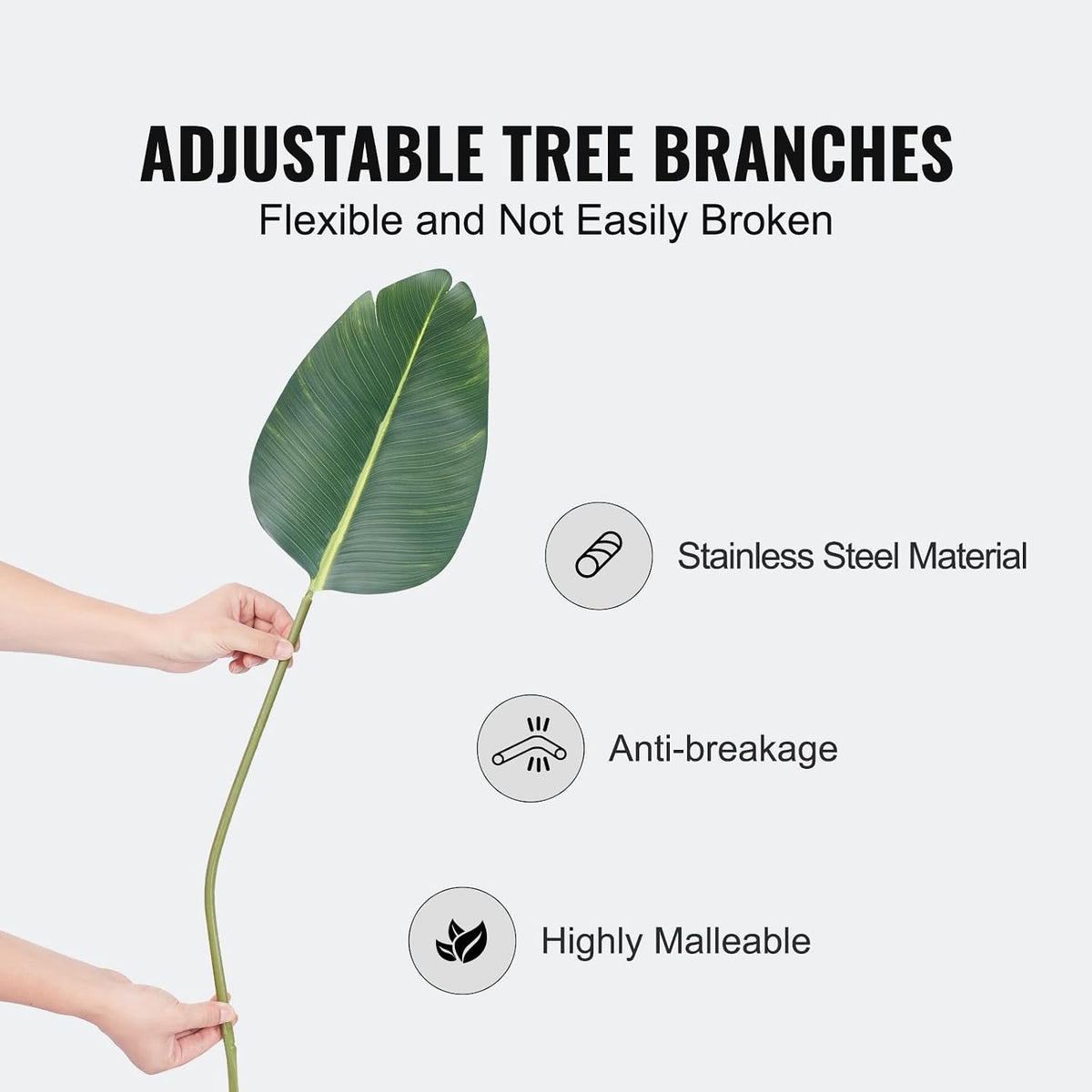 Artificial Bird of Paradise Tree, 5 FT Tall Faux Plant, PE Material & Anti-Tip Tilt Protection Low-Maintenance Plant, Lifelike Green Fake Tree for Home Office Warehouse Decor Indoor Outdoor